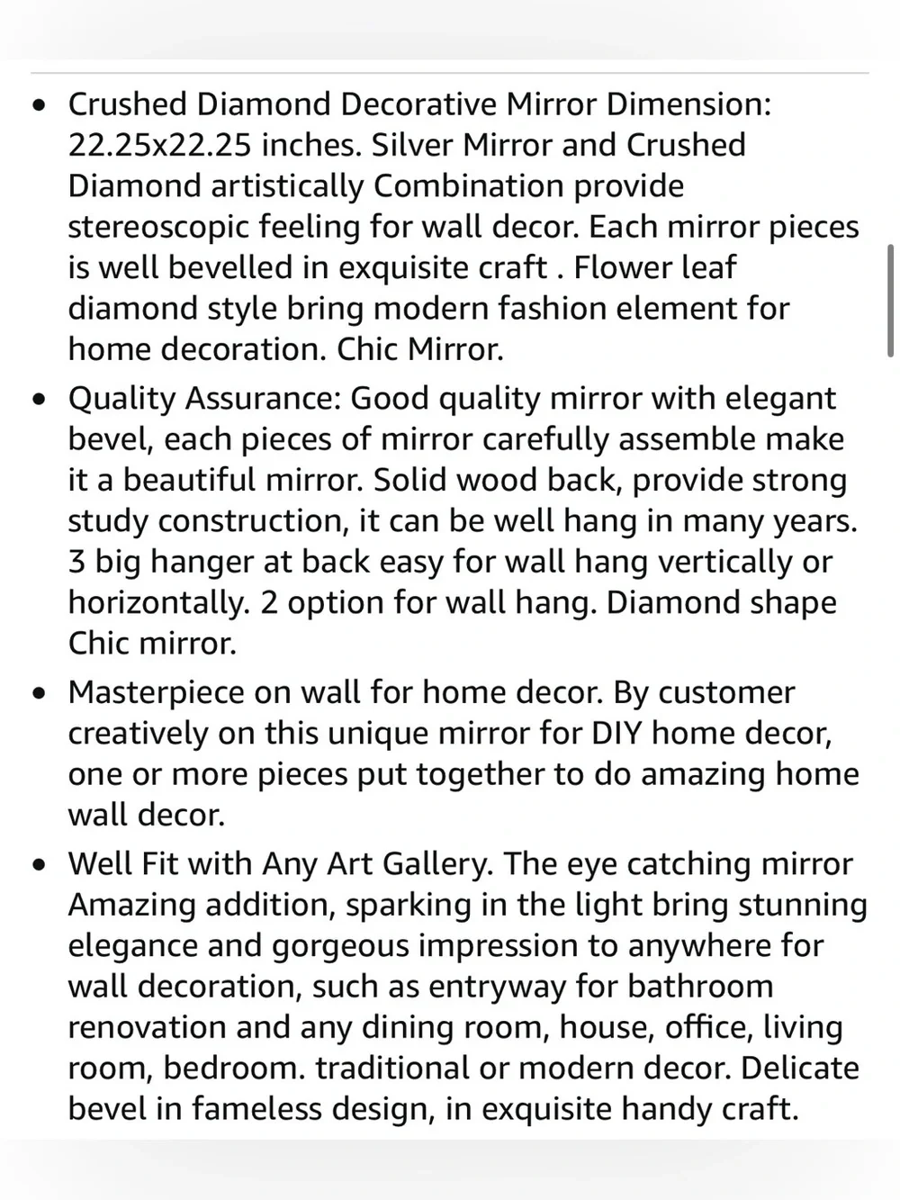 Mirrored Starburst Wall Decor with Crystal Accents - Silver set of 2. Brand new